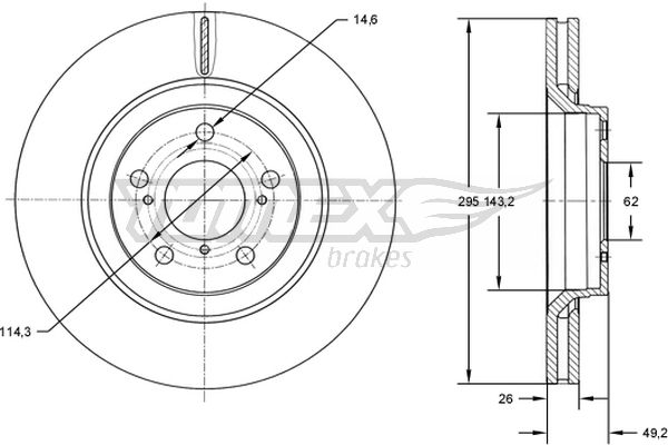 Brzdový kotúč TOMEX Brakes